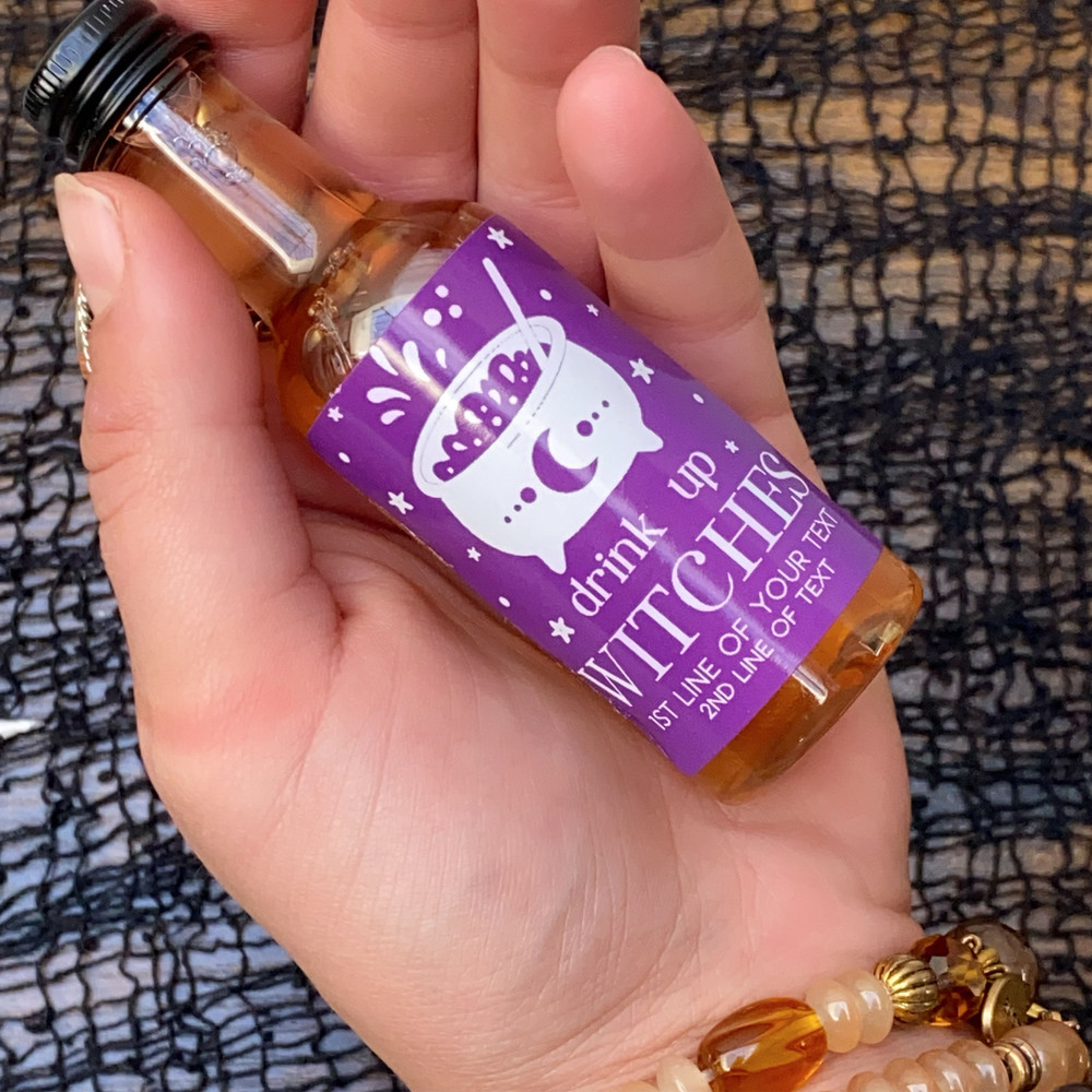 Deadly Halloween Mini Liquor Bottles + Labels