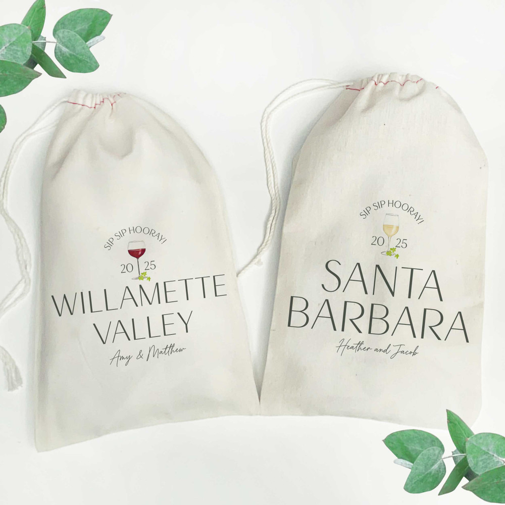 Wine Country Wedding Tote Bags