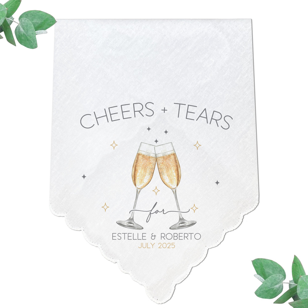 Cheers and Tears Champagne Handkerchiefs
