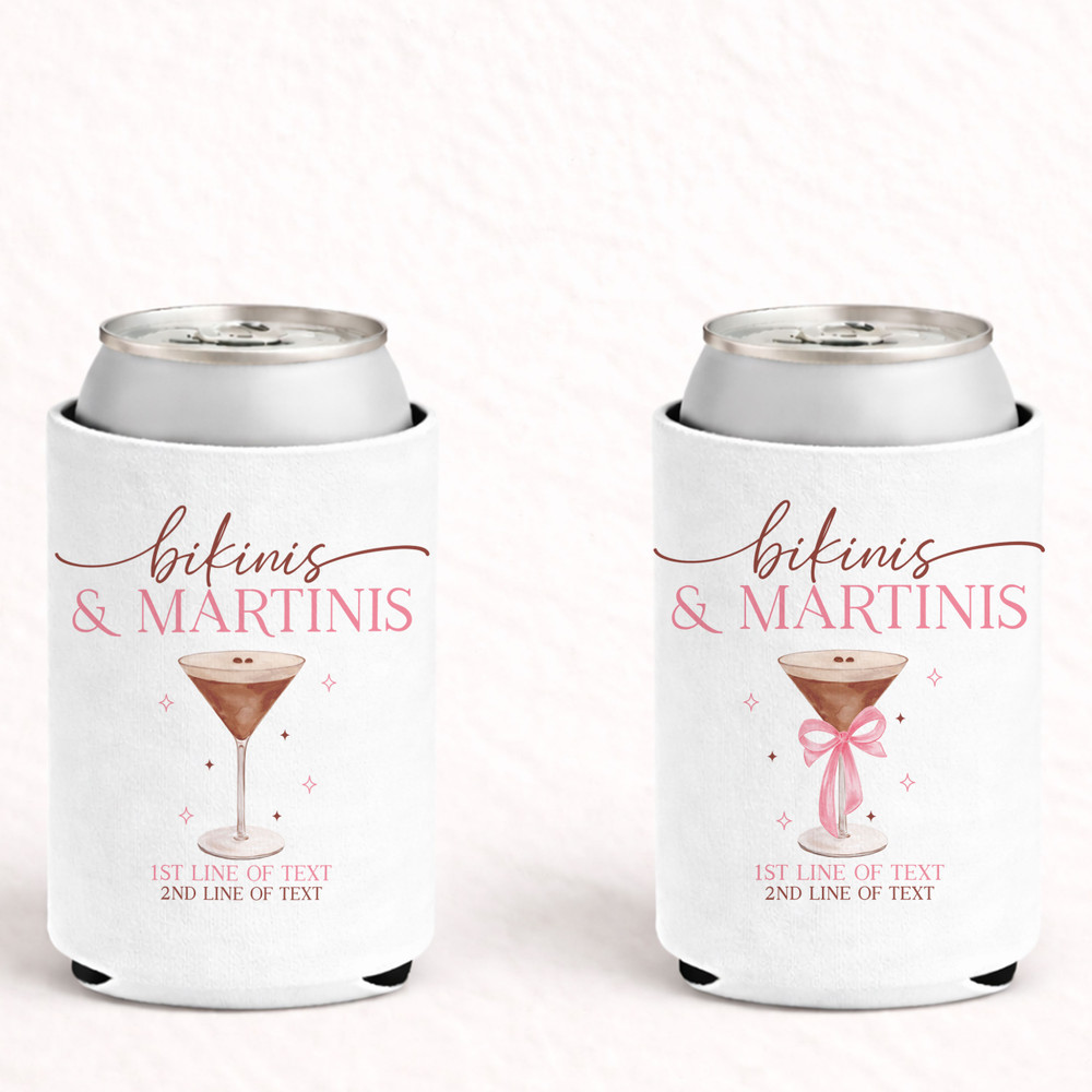 Bikinis & Martinis Can Coolers