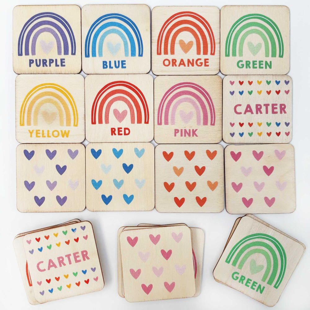 Rainbows & Hearts Memory Game