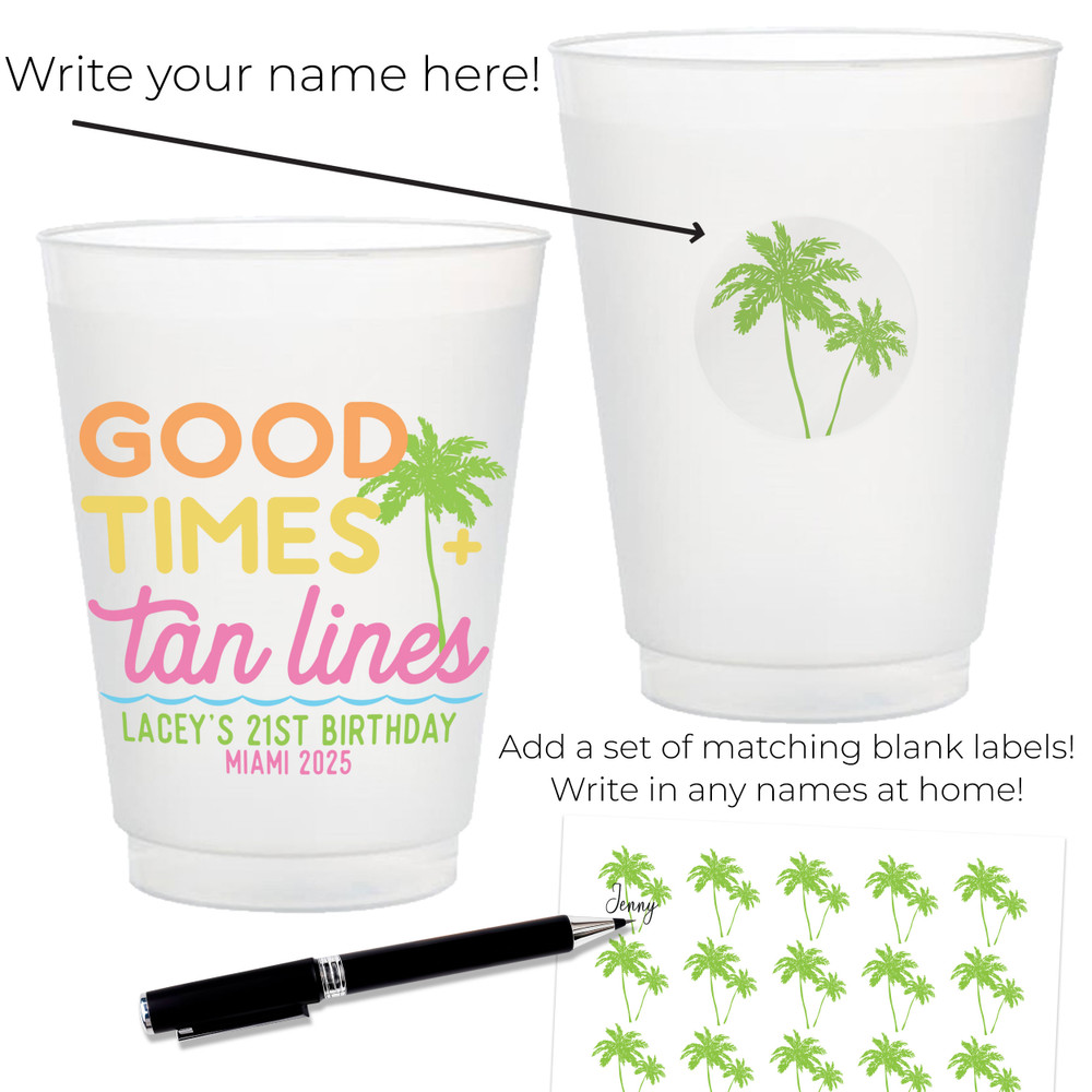 Good Times & Tan Lines Cups