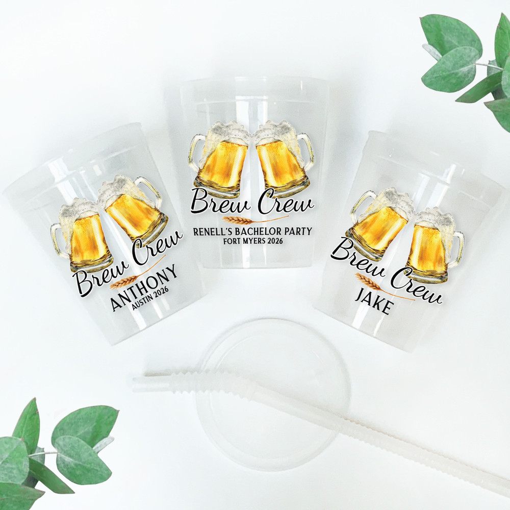 Brew Crew 16oz Clear Cups