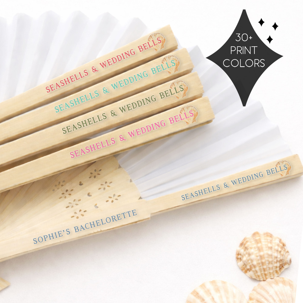 Seashells Wedding Bells Fan