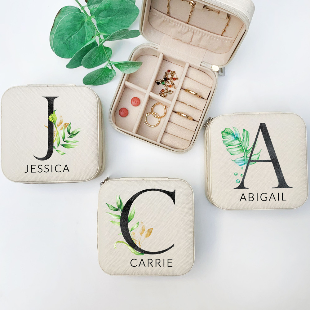Tropical  Monogram Jewelry Box