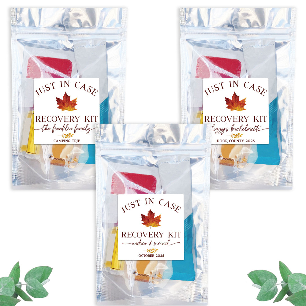 Just in Case Fall Leaf Recovery Kit Labels + Resealable Bags