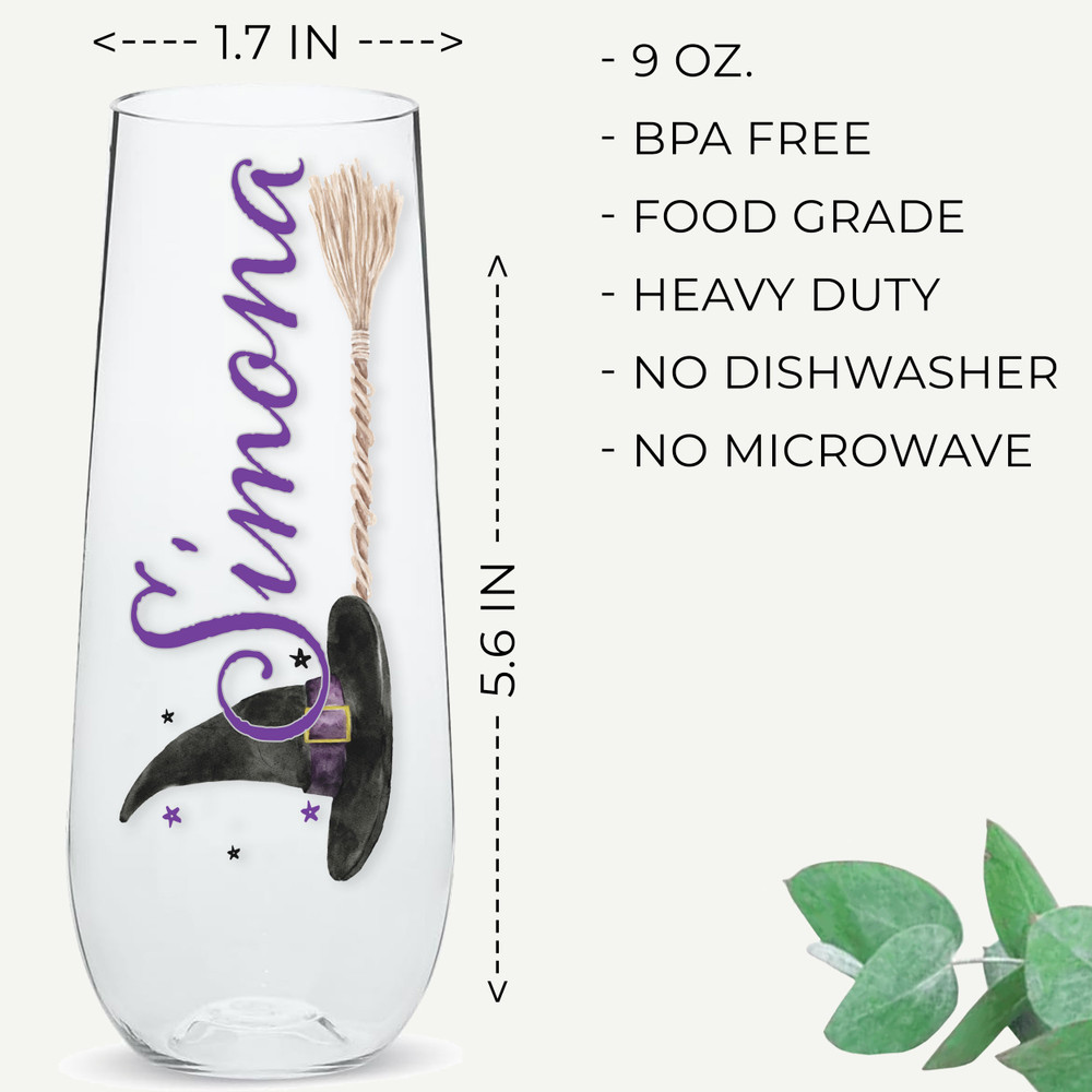 Witch Hat Champagne Flute