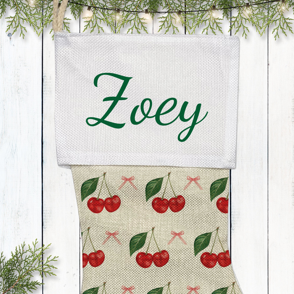 Cheerful Cherry Christmas Stocking