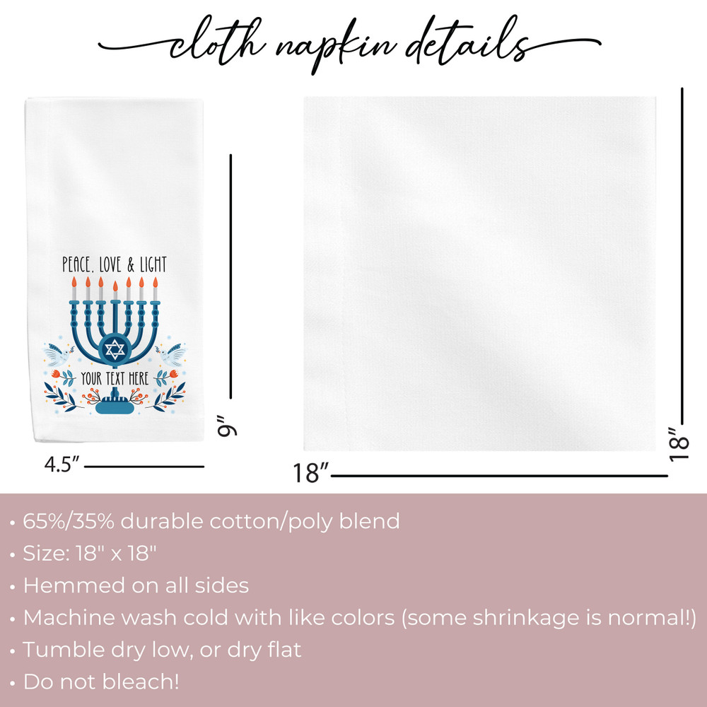 Peace Love Light Napkins