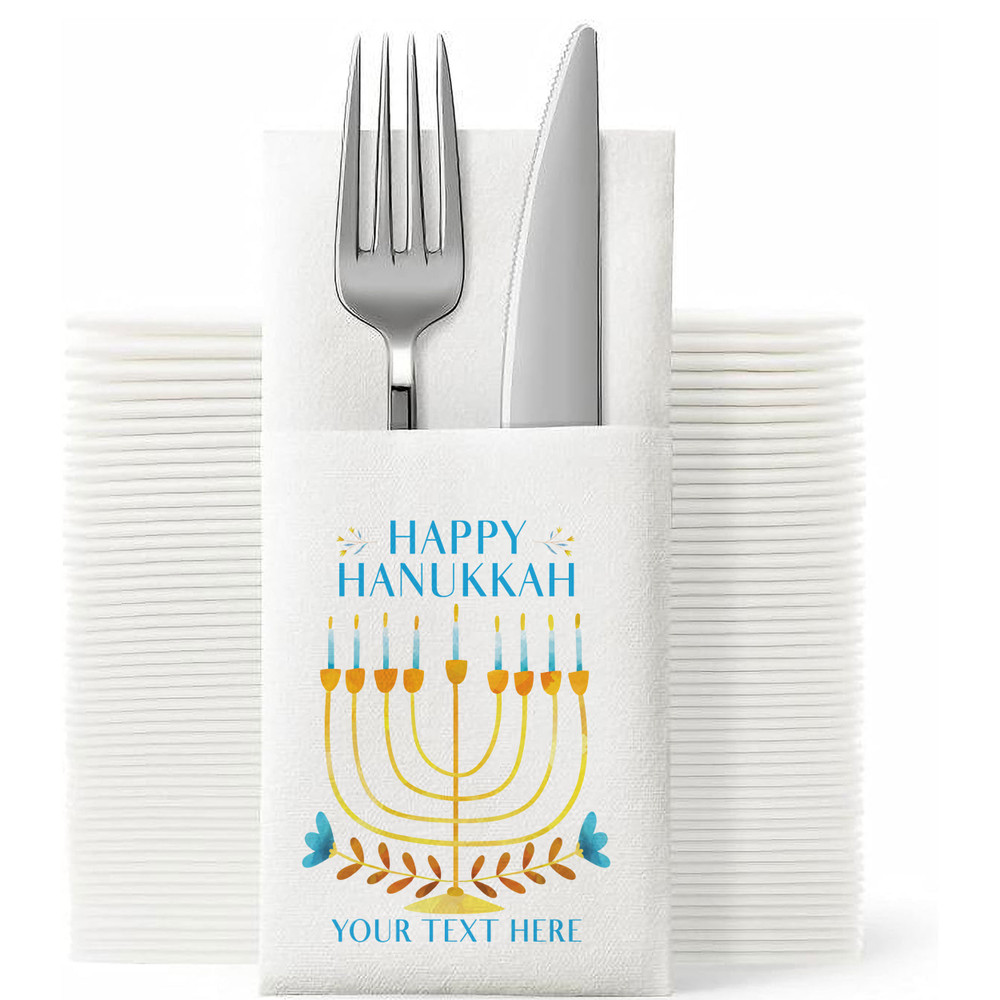 Floral Hanukkah Napkins