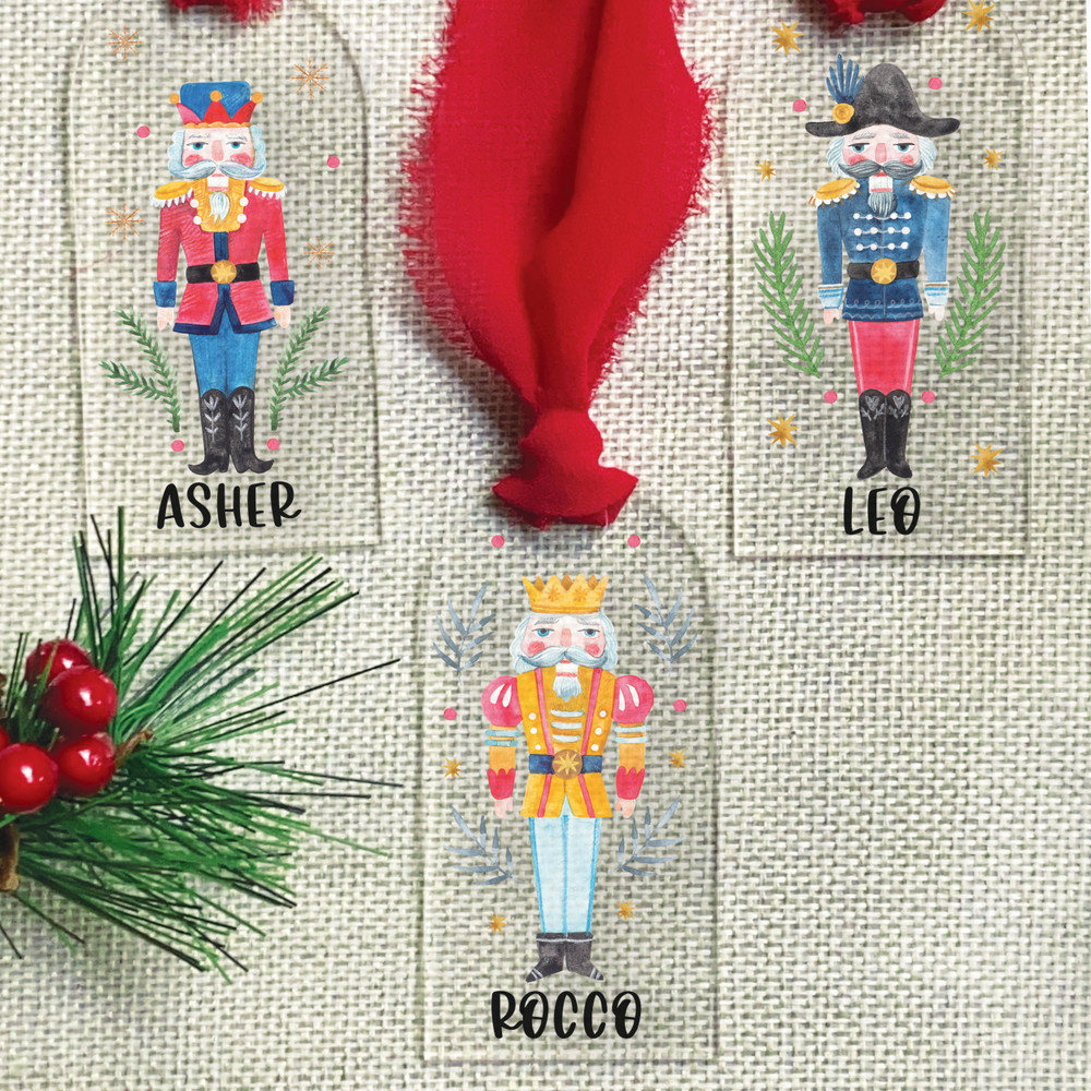 Nutcracker Acrylic Stocking or Gift Tag
