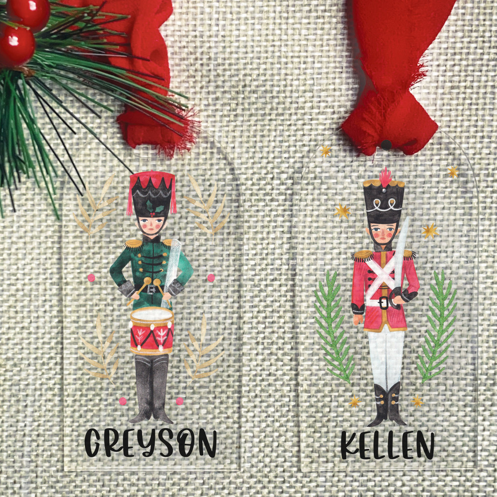 Nutcracker Acrylic Stocking or Gift Tag
