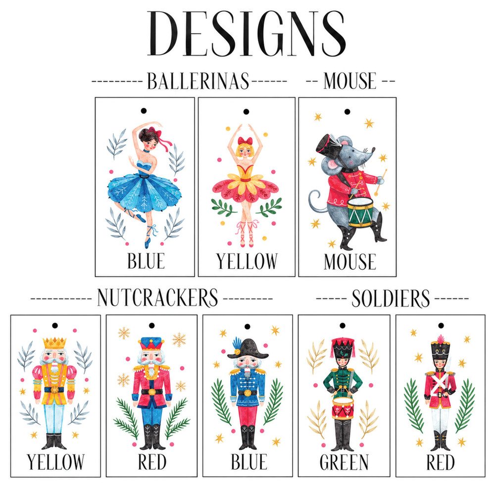 Nutcracker Acrylic Stocking or Gift Tag