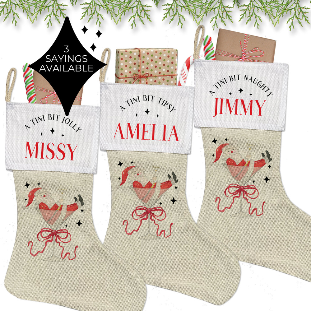 A Tini Bit Santa Martini Stockings