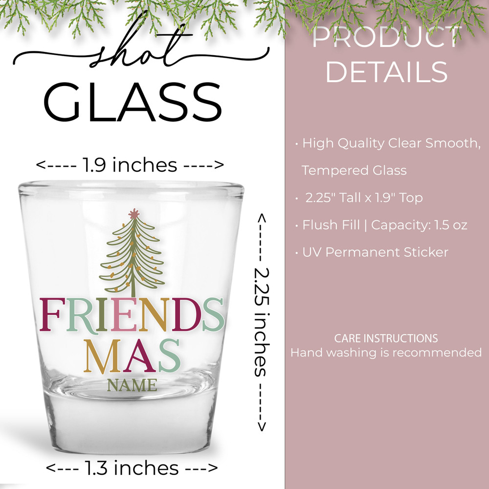 Boho Friendsmas Shot Glasses