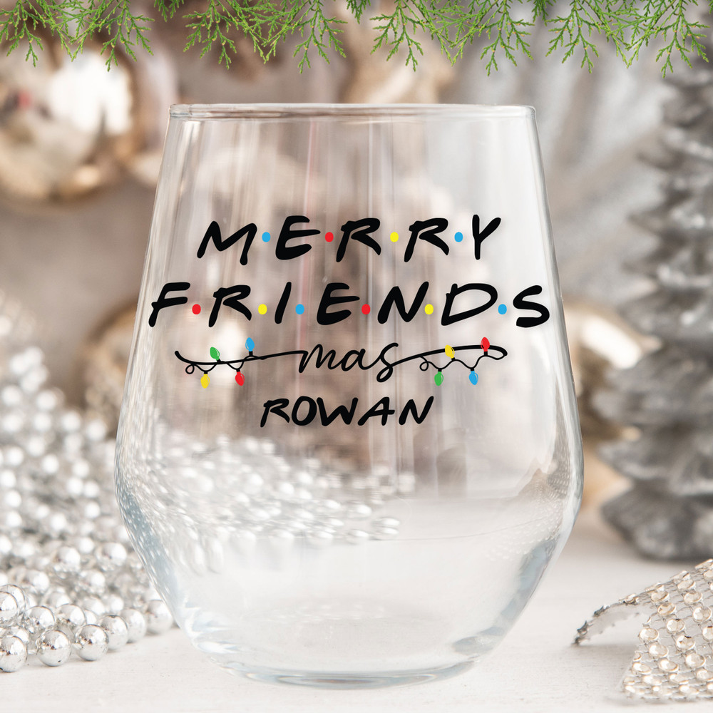 Merry Friends Mas Wine Glass