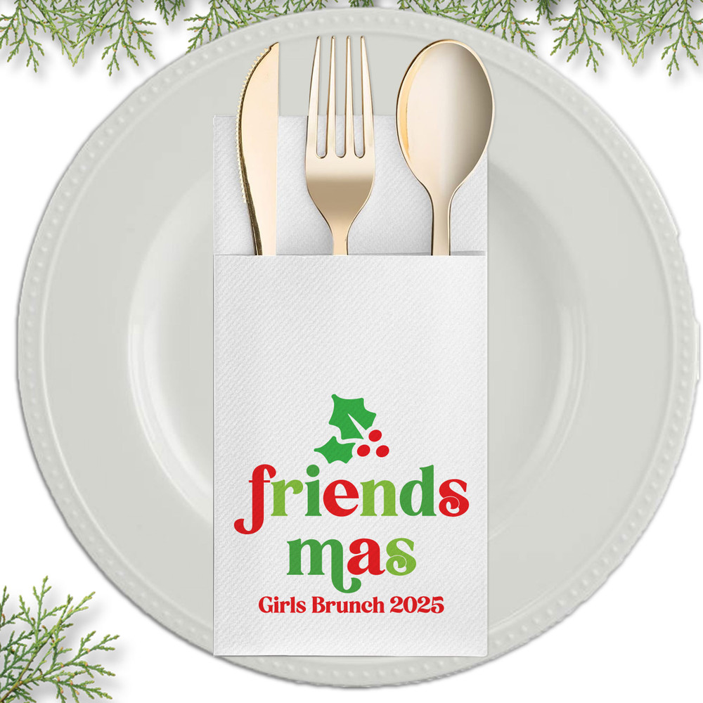 Friendsmas Retro Holly Napkins