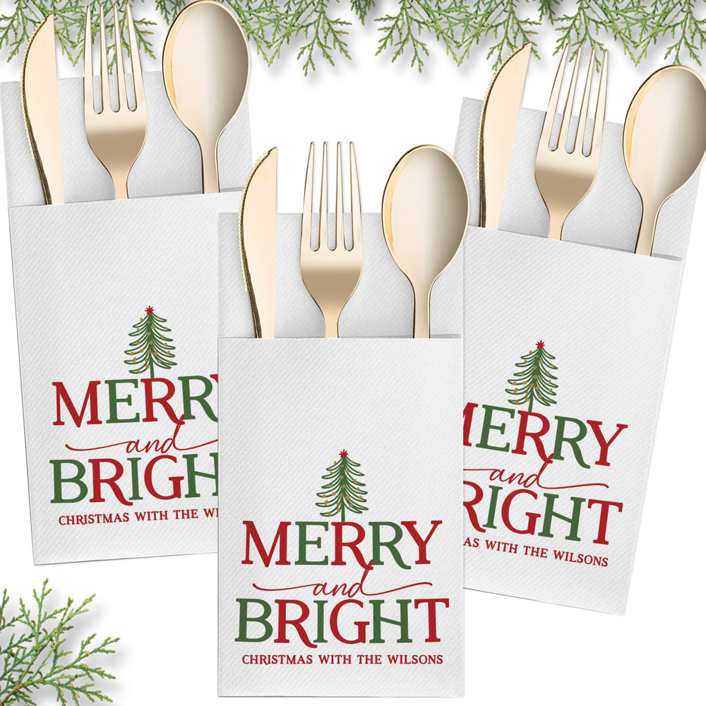 Boho Tree Merry & Bright Napkins
