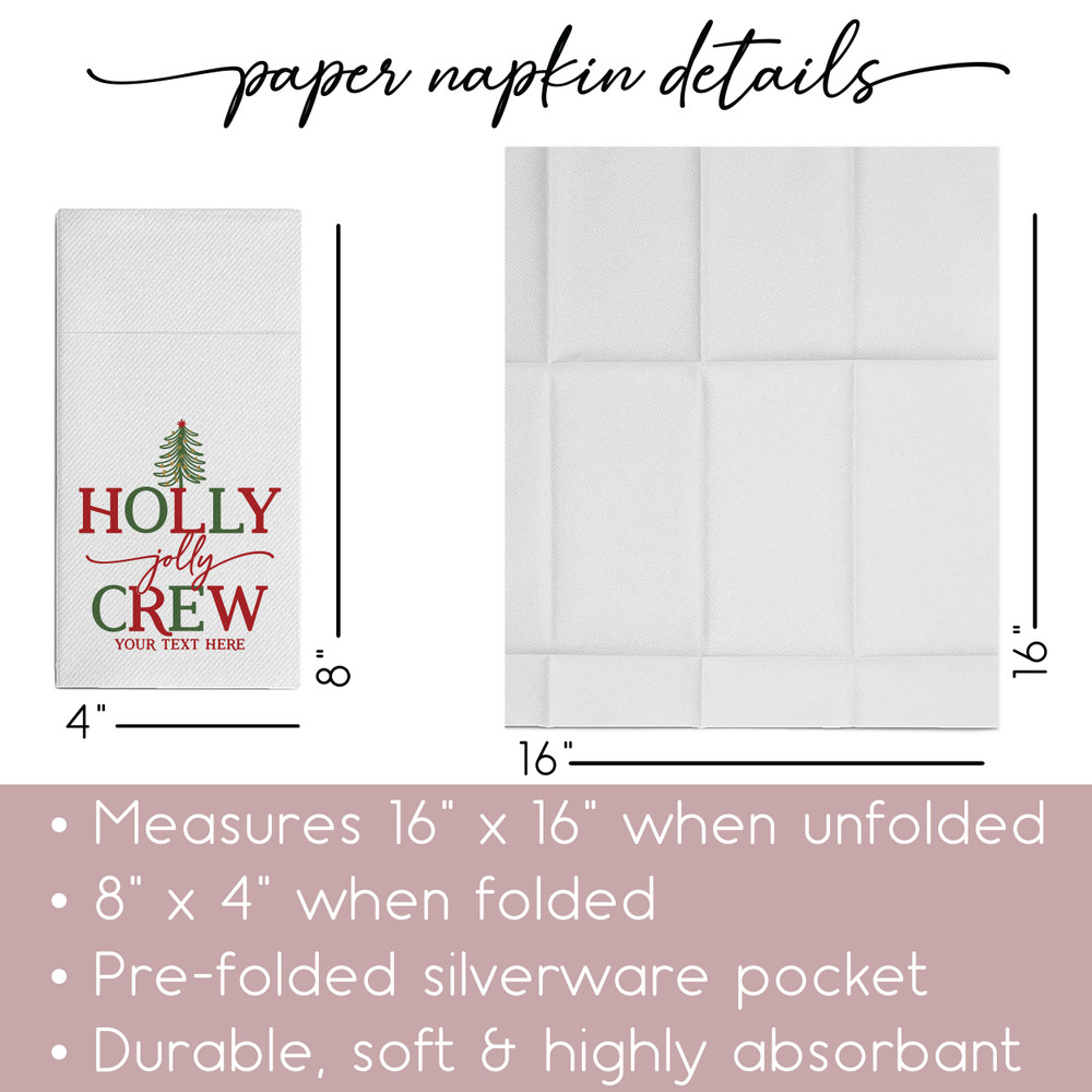 Boho Tree Holly Jolly Crew Napkins
