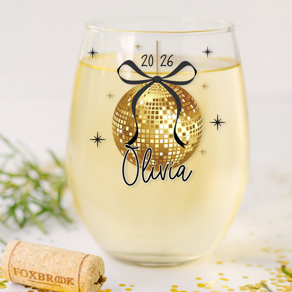 Disco Ball Drop Wine Glass