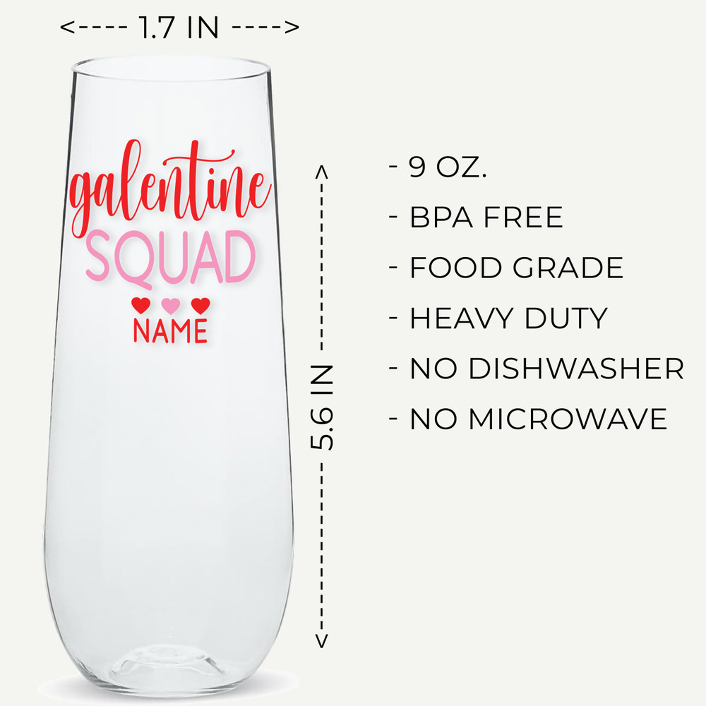 Galentine Squad Champagne Flute