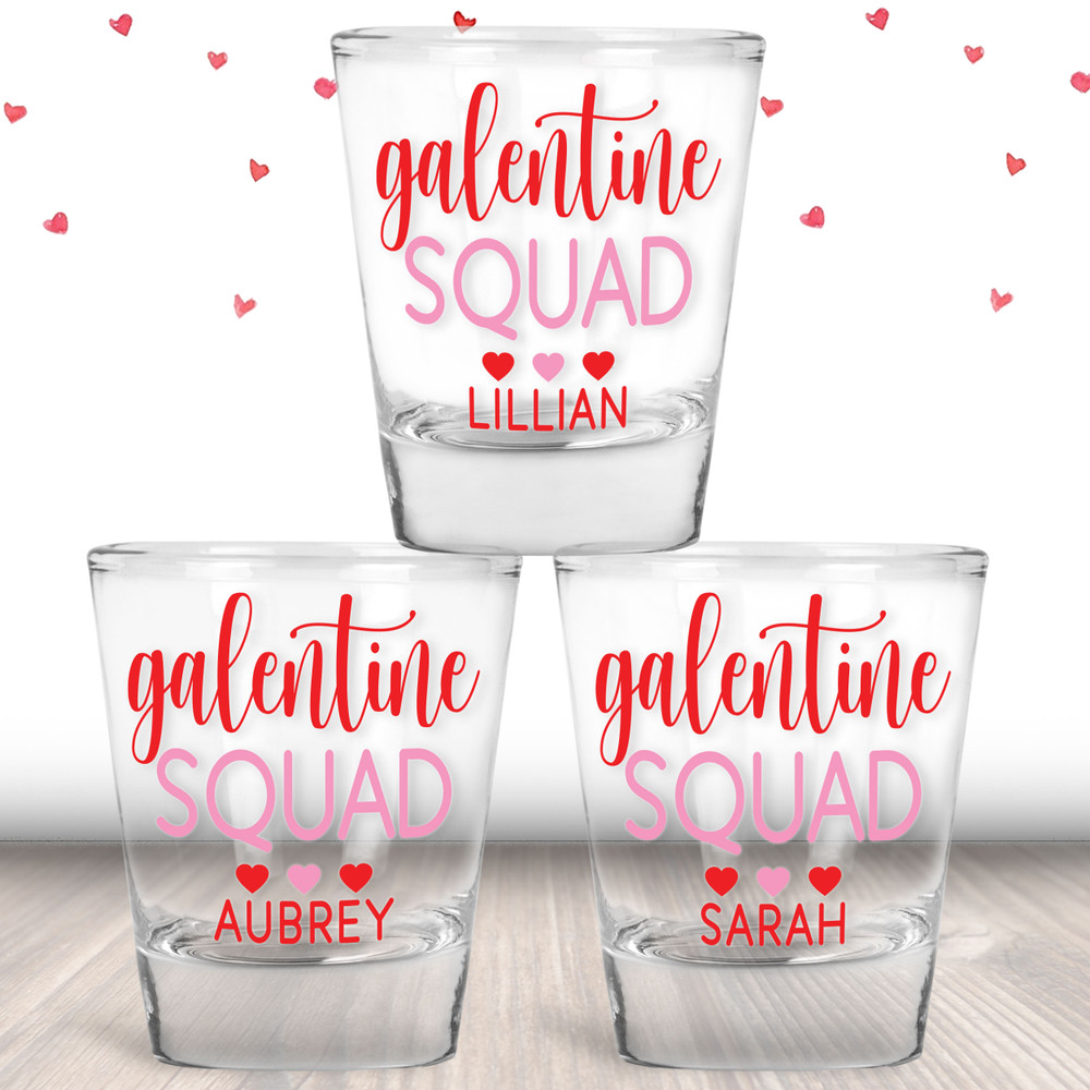 Galentine's Squad Shot Glasses