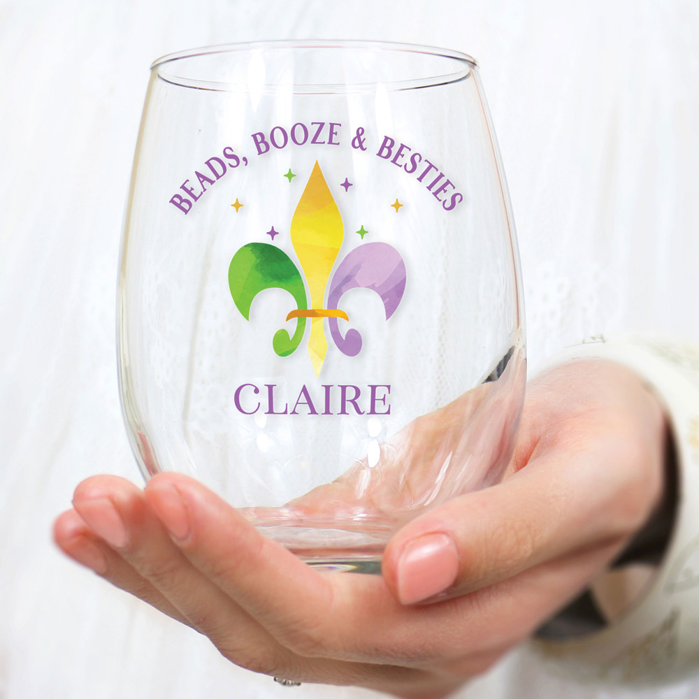 Fleur De Lis Wine Glass