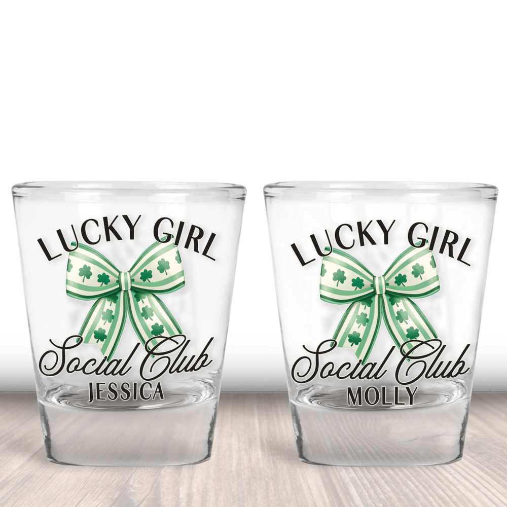 Lucky Girl Social Club Shot Glasses