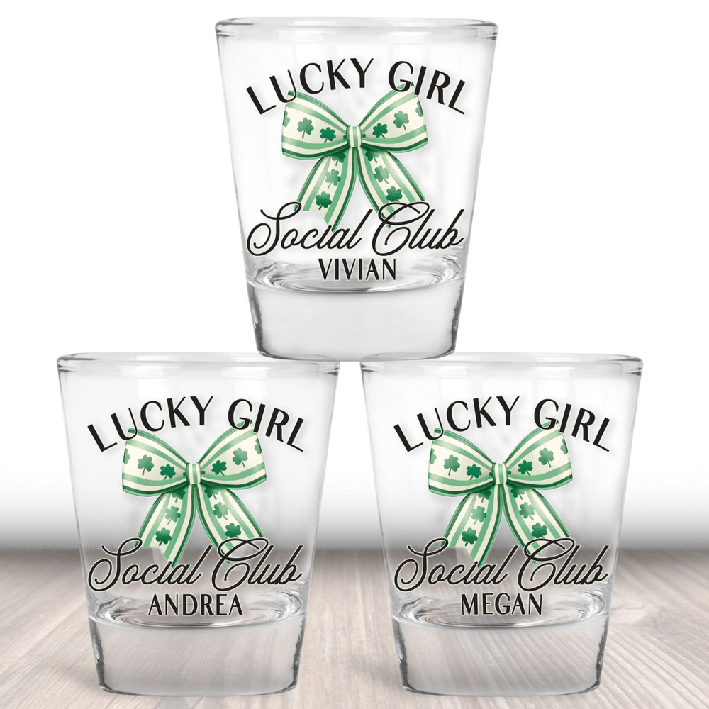 Lucky Girl Social Club Shot Glasses