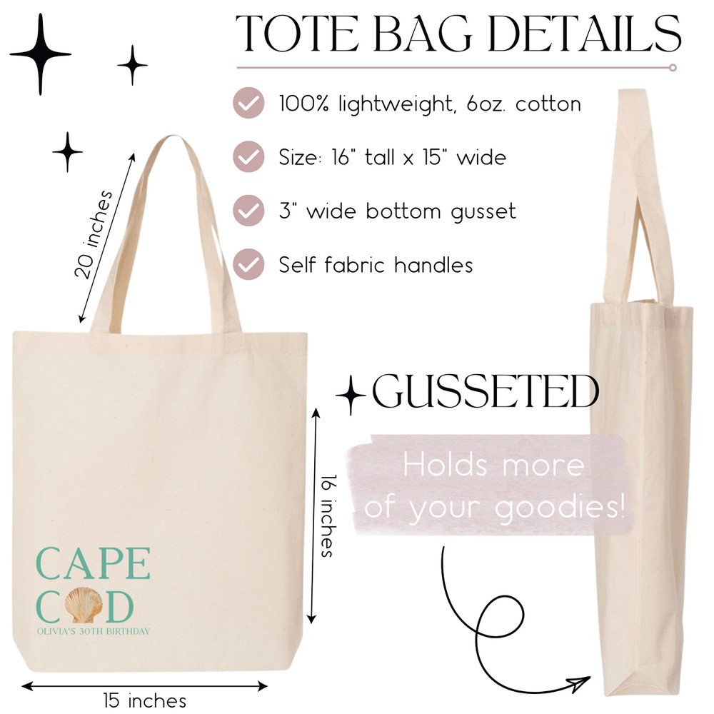 Cape Cod Tote + Favor Bags