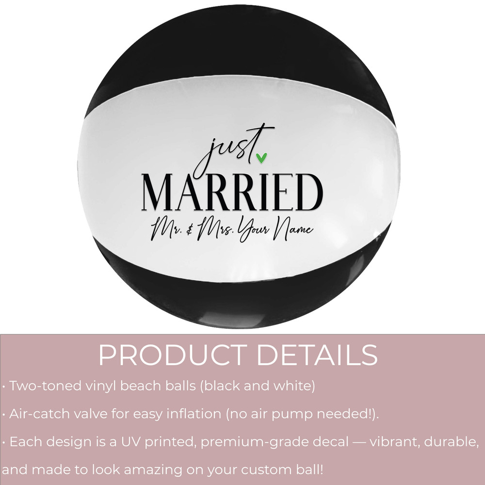 Just Married Beach Ball