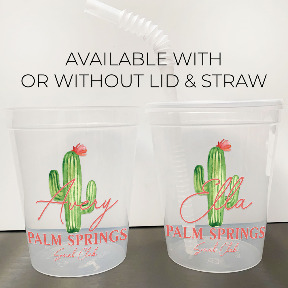 Cactus Destination 16oz Clear Cups