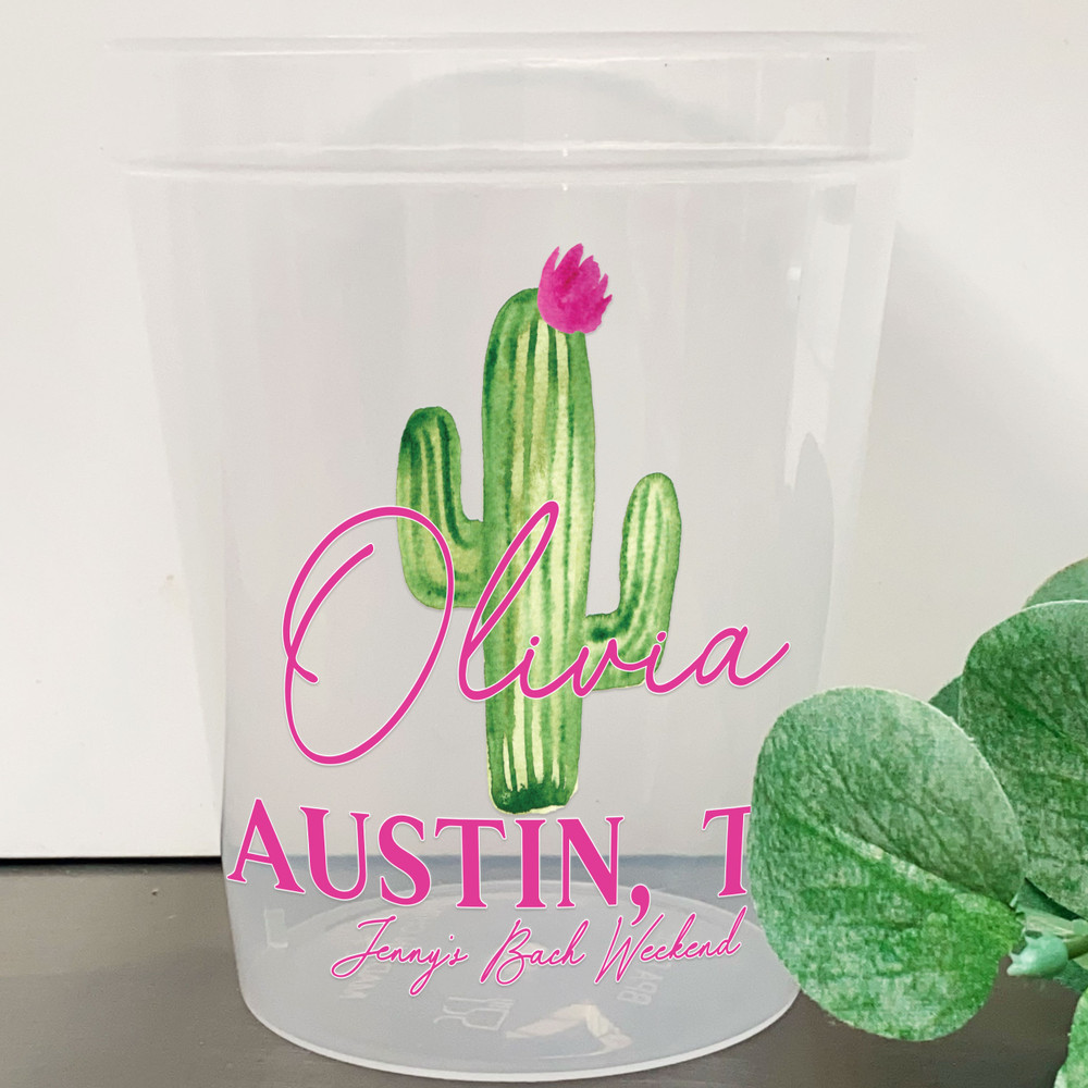 Cactus Destination 16oz Clear Cups