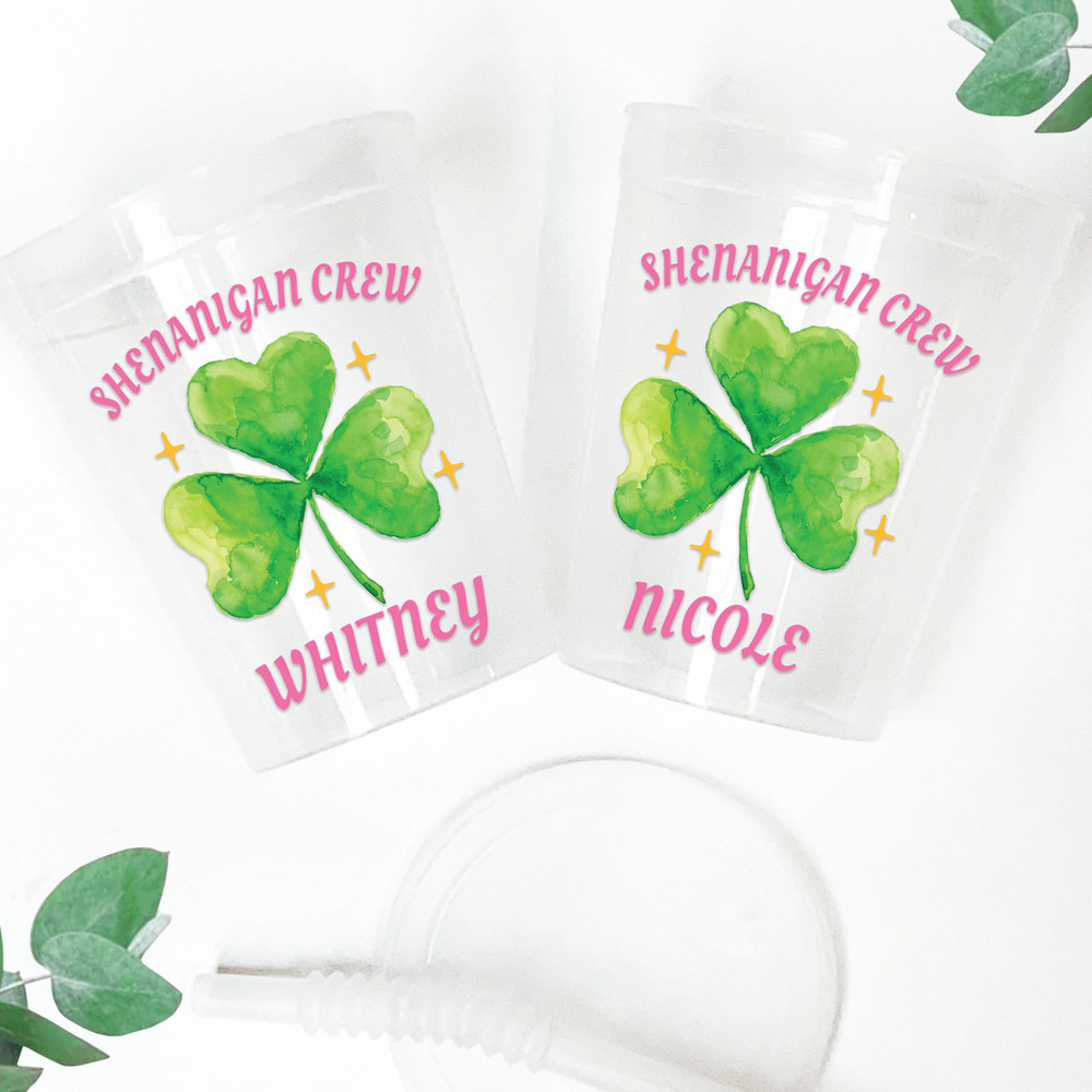 Shamrock 16oz Clear Cups