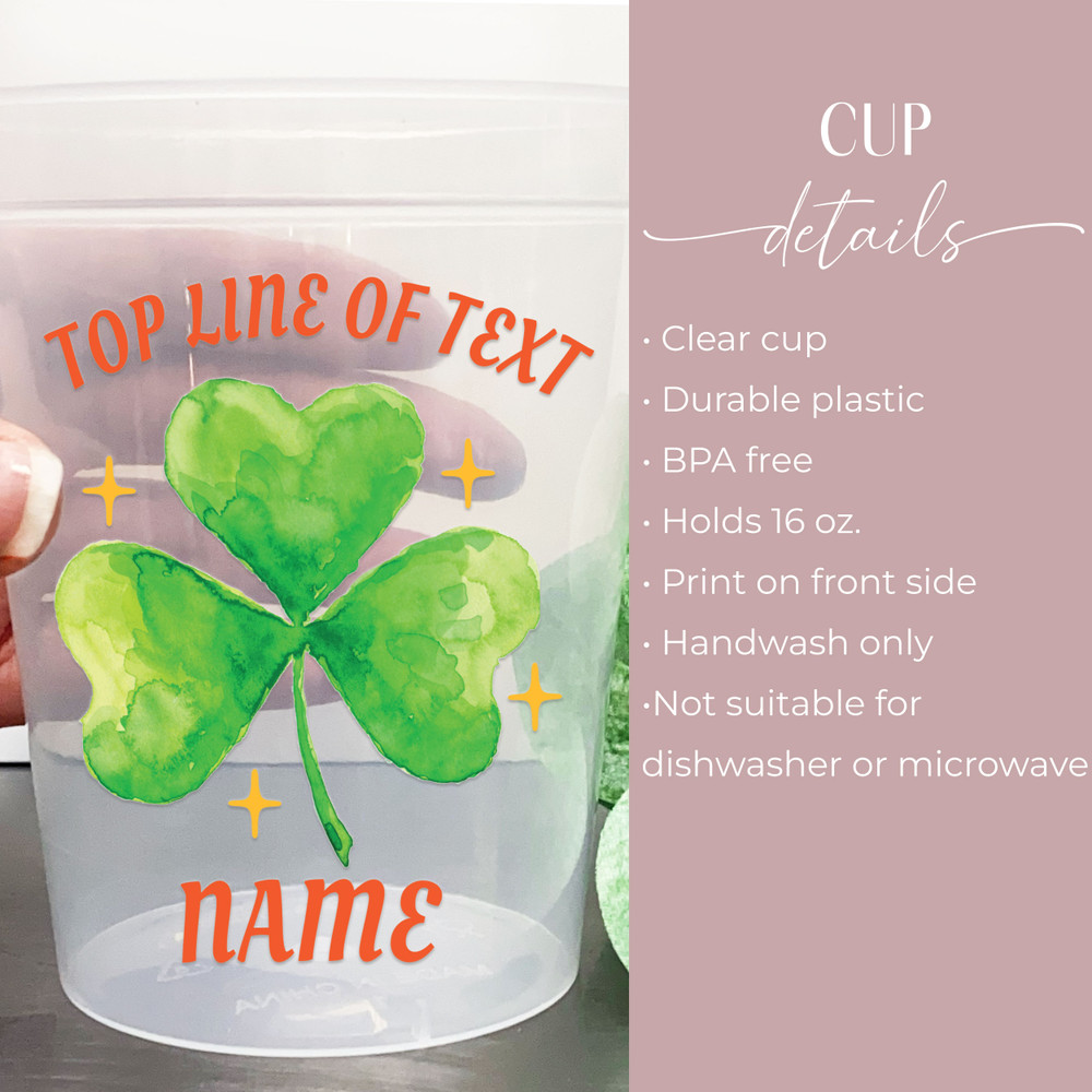 Shamrock 16oz Clear Cups