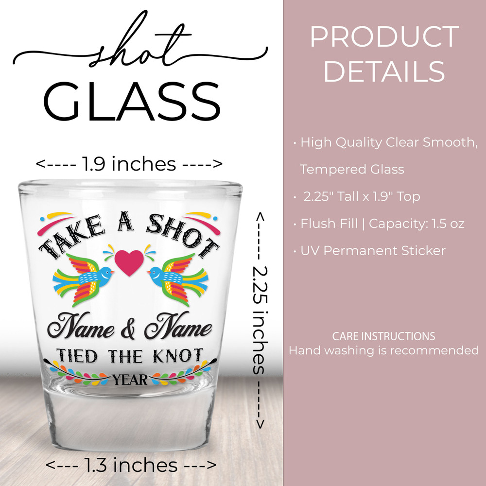 Fiesta Wedding Shot Glasses