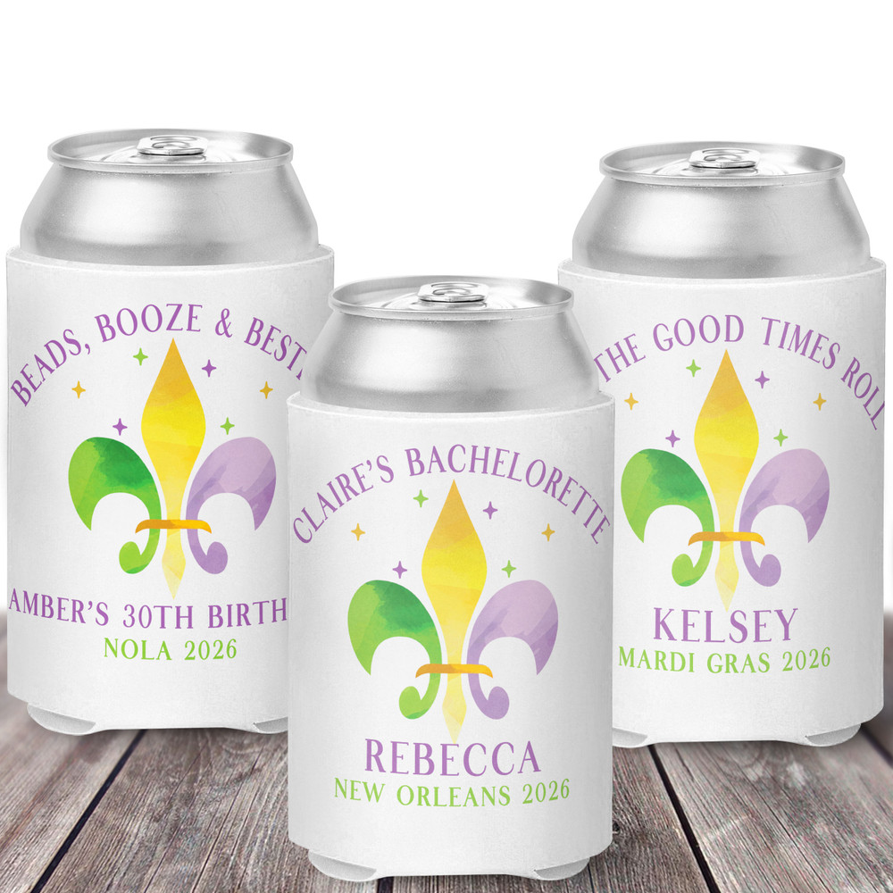Fleur De Lis Can Coolers