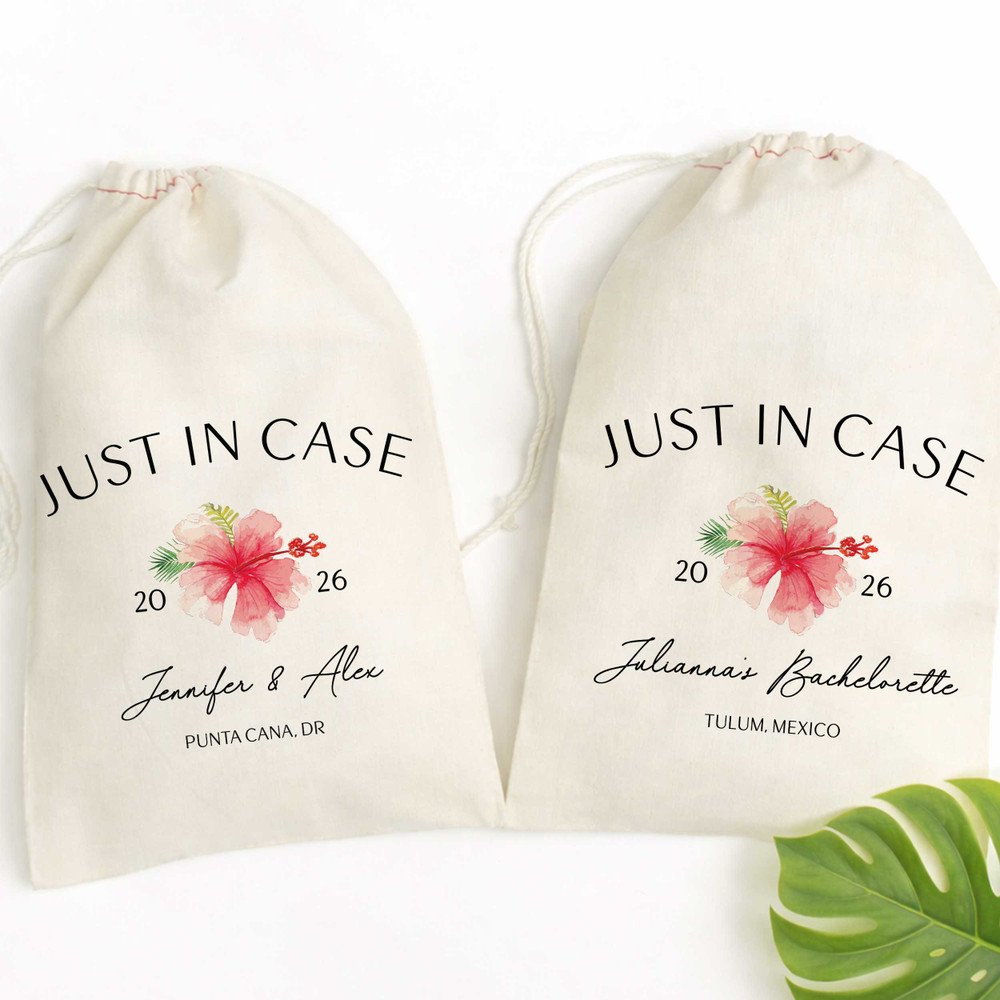 Tropical Flower Just in Case Bags