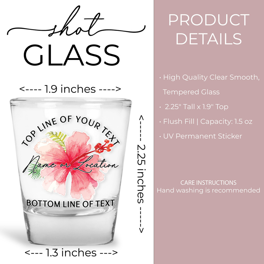 Hibiscus Flower Shot Glasses