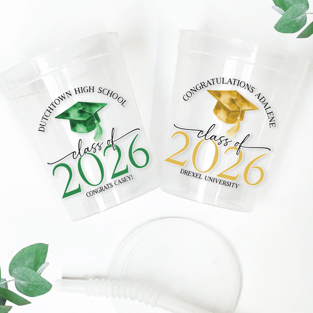 Mod Graduation Cups 16oz Clear Cups