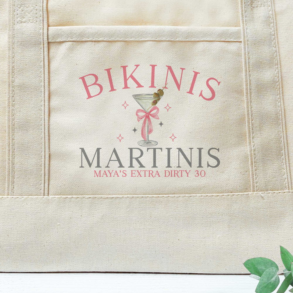 Bikinis and Martinis Beach Tote