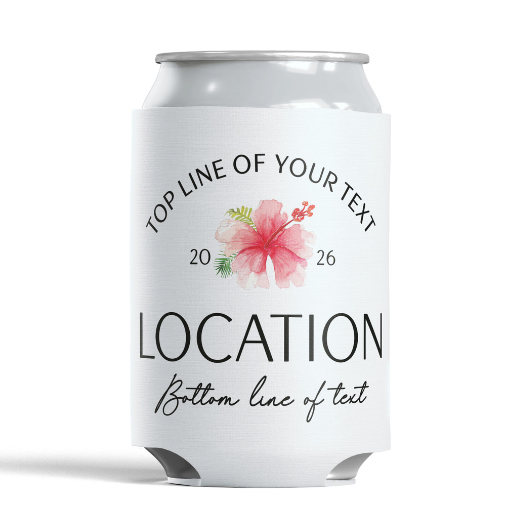 Tropical Flower Can Cooler