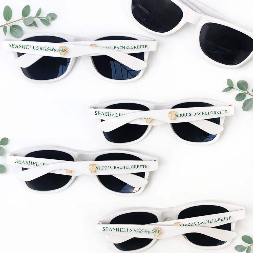 Seashell Wedding and Bells Sunglasses