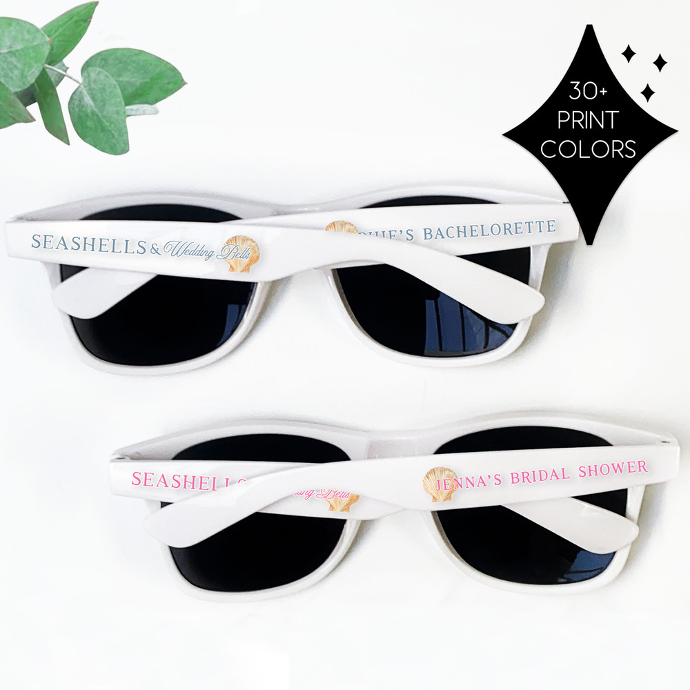 Seashell Wedding and Bells Sunglasses