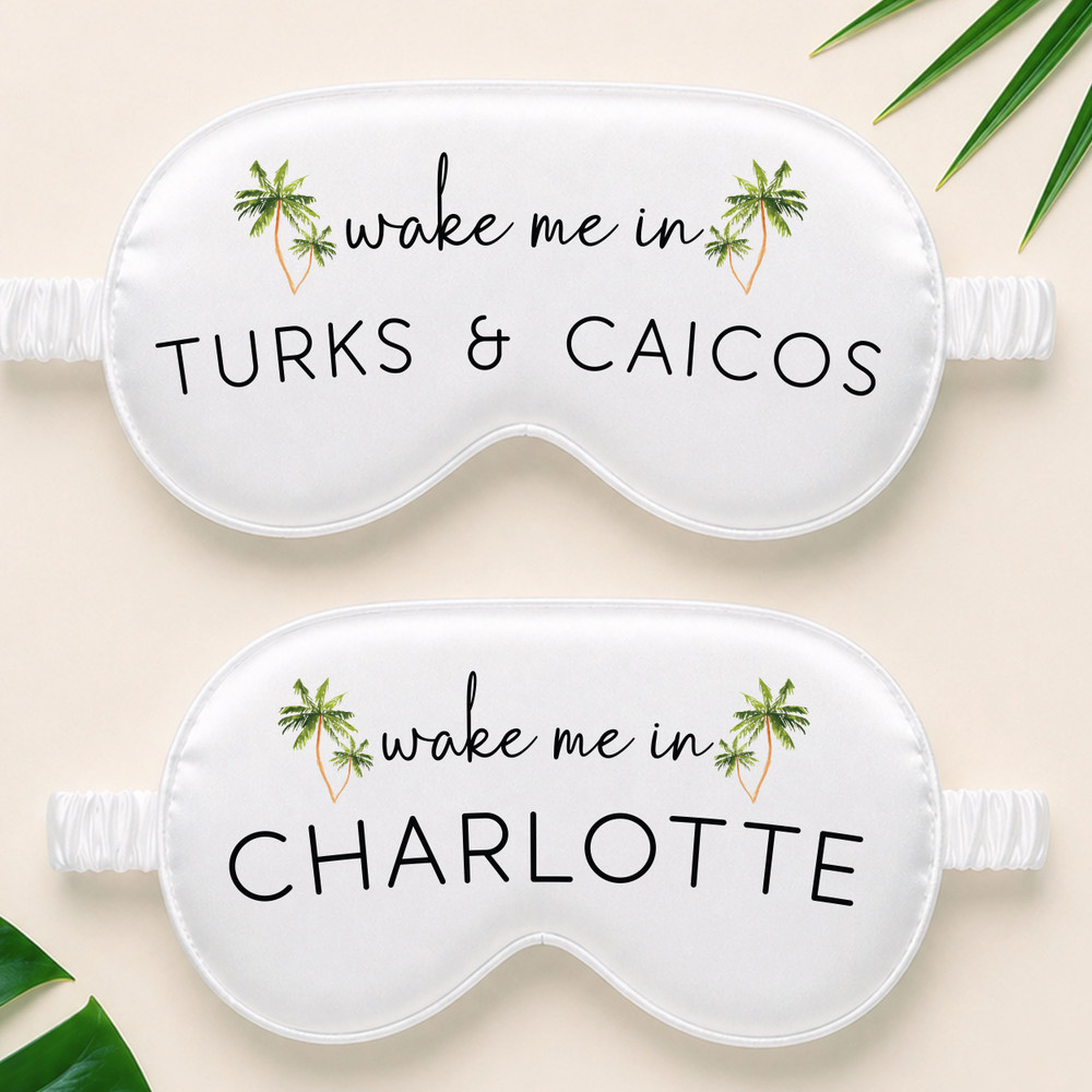 Wake Me In Palm Tree Sleep Mask