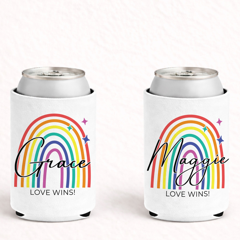 Rainbow Pride Can Coolers