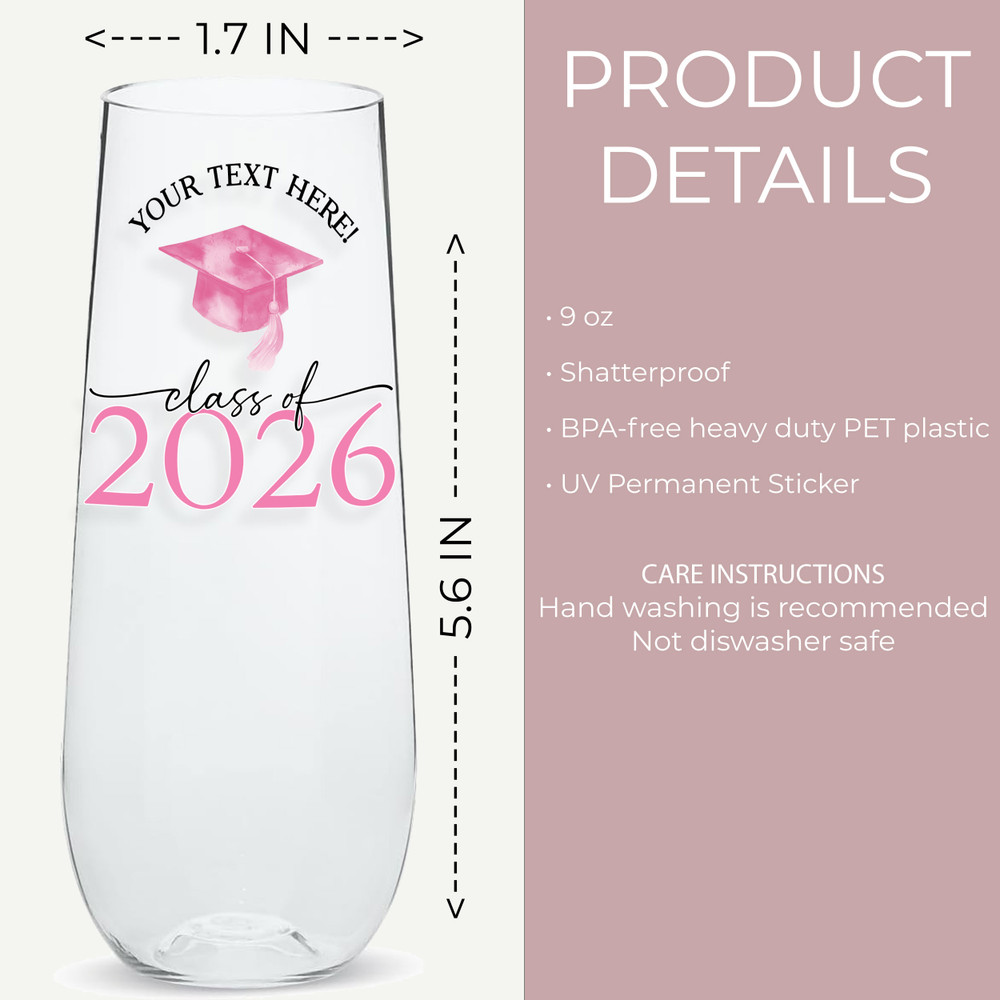 Mod Graduation Name Champagne Flute