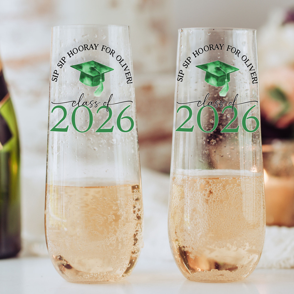 Mod Graduation Name Champagne Flute