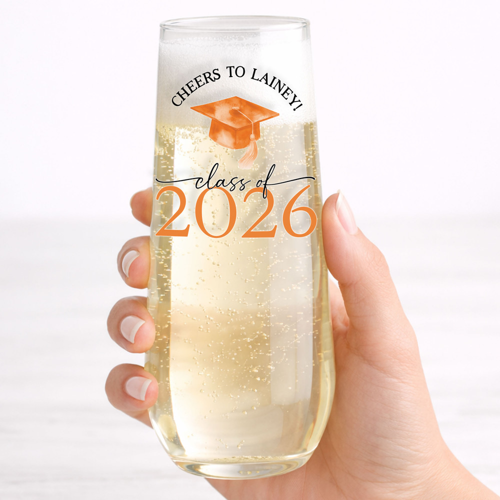 Mod Graduation Name Champagne Flute
