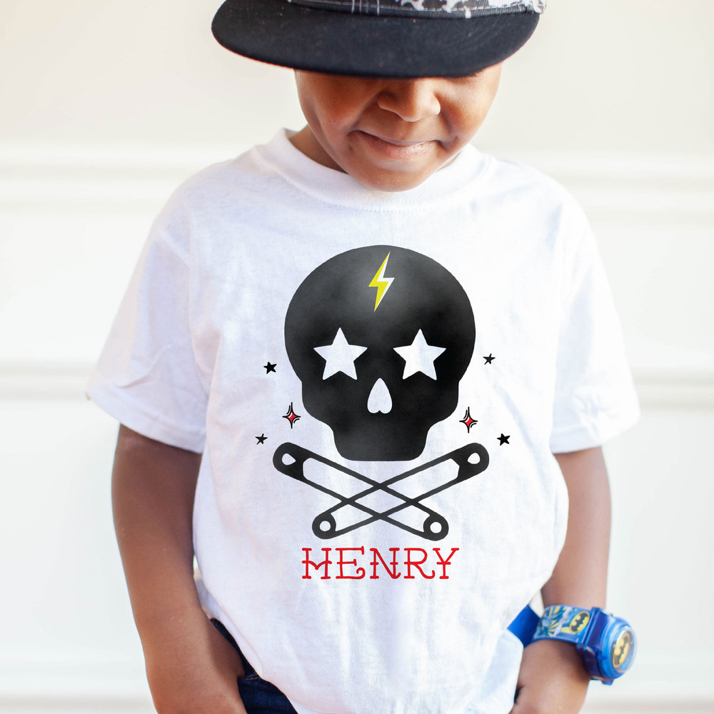 Skully with Bow Baby Shirt